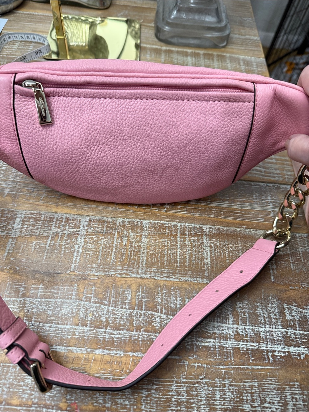Michael Kors Mott Brandy Bubble Gum Pink Pebble Leather Belt Bag, Shoulder Bag - Picture 12 of 12